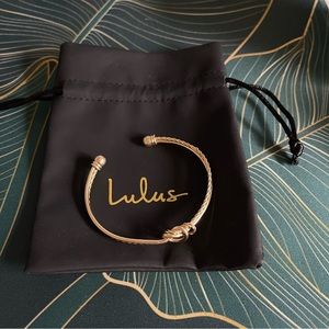 Gold Knot Bangle Bracelet